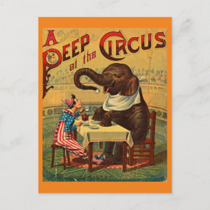 Vintage Circus Illustration Alte Antike Kunst, Dic Postkarte