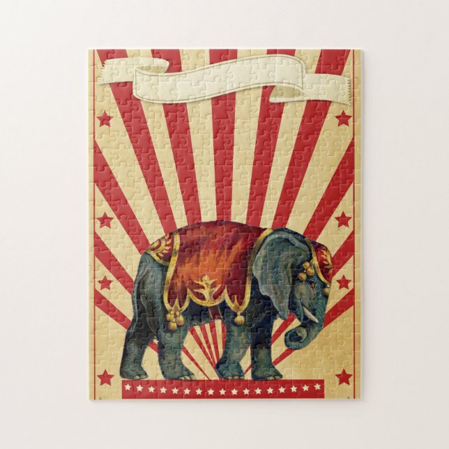 Vintage Circus Illustration Alte Antike Kunst, Dic Puzzle (Vertikal)
