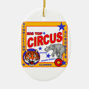 Vintage Circus Keramik Ornament