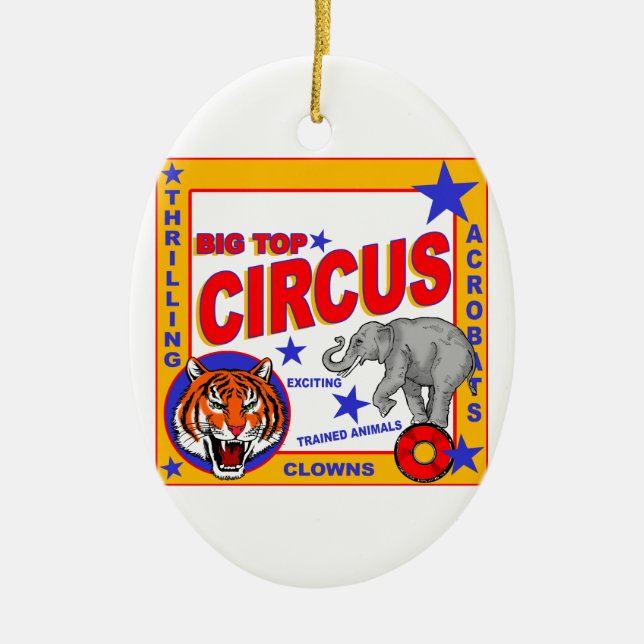 Vintage Circus Keramik Ornament (Vorne)