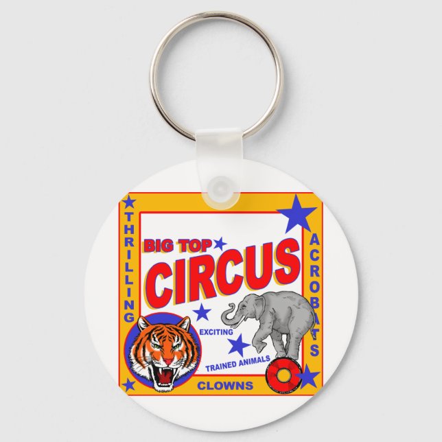 Vintage Circus Schlüsselanhänger (Vorderseite)