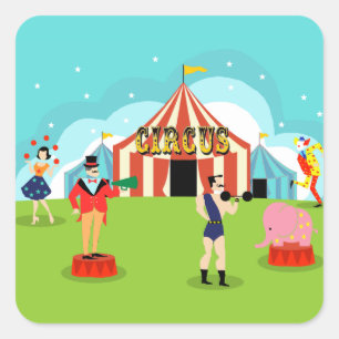 Vintage Circus Stickers