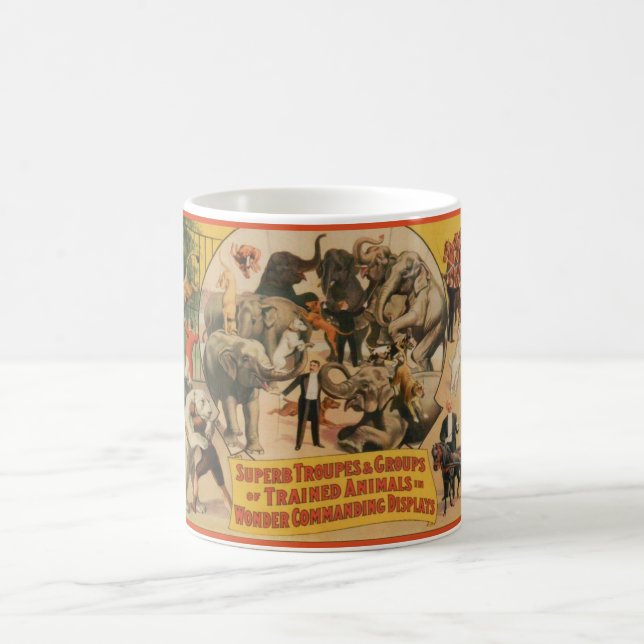 Vintage Circus-Tasse Kaffeetasse (Mittel)