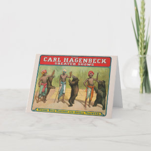 Vintage-Circusposter von Carl Hagenbeck Karte