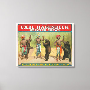 Vintage-Circusposter von Carl Hagenbeck Leinwanddruck