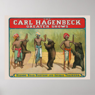 Vintage-Circusposter von Carl Hagenbeck Poster