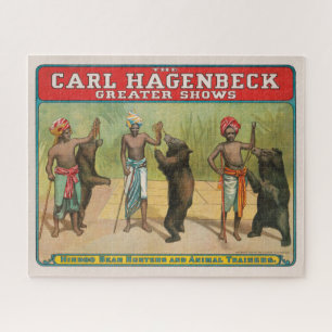 Vintage-Circusposter von Carl Hagenbeck Puzzle