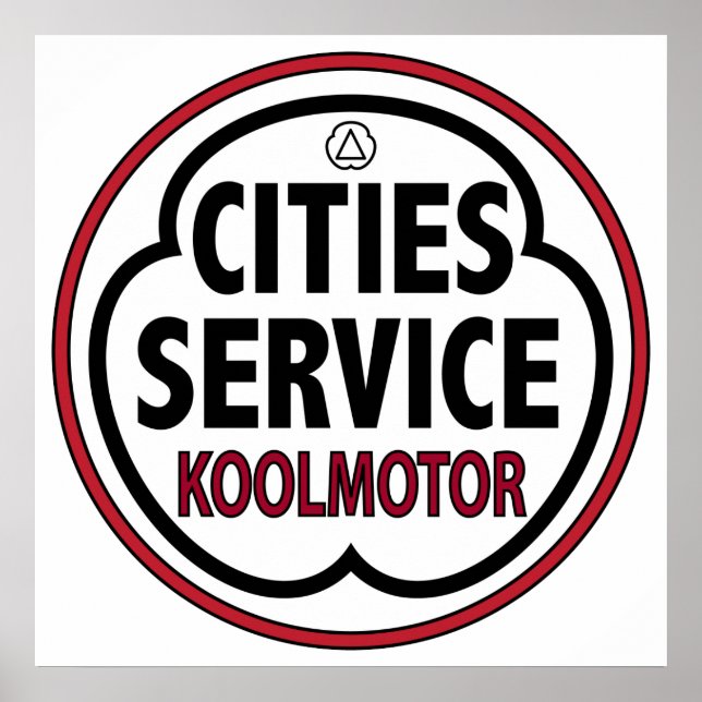 Vintage Cities Service Koolmotor Schild (Vorne)