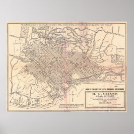 Vintage City Map of Santa Barbara California 1930 Poster