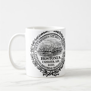 Vintage City of Boston Siegel, schwarz Tasse