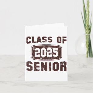 Vintage Cl von 2025 Senior Abschluss Boys Girl Wom Karte