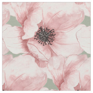 Vintage classic big pink flower gewebe stoff
