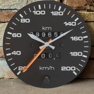 Vintage Classic Car Speedometer Template Große Wanduhr