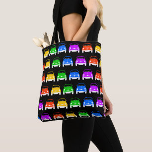 Vintage Classic Fiat 500 Regenbogen