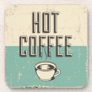 Vintage Classic Heißer Kaffee Getränkeuntersetzer