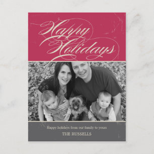 Vintage Classic Holiday Foto Card Postkarte