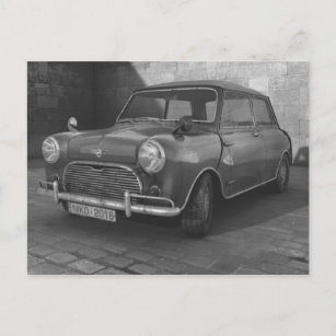 Vintage Classic Mini Cooper car retro postcard Postkarte
