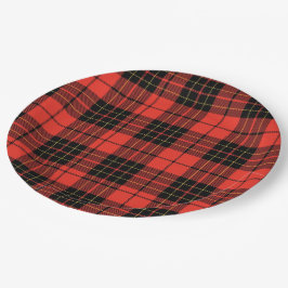 vintage Classic Plaid Baby Shower Paper Plates Pappteller