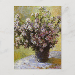 Vintage Claude Monet Malvenstrauß Postkarte