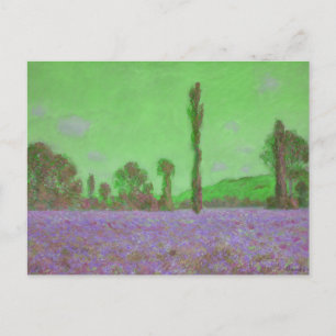 Vintage Claude Monet Mohnfeld Postkarte
