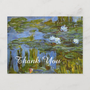 Vintage Claude Monet Seerosen danke Postkarte