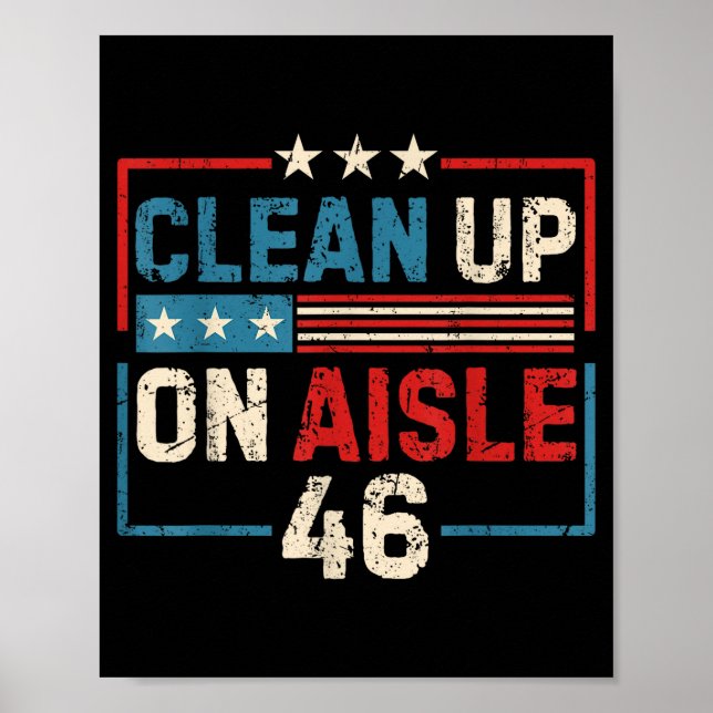 Vintage Clean Up In Aisle 46 American  Poster (Vorne)