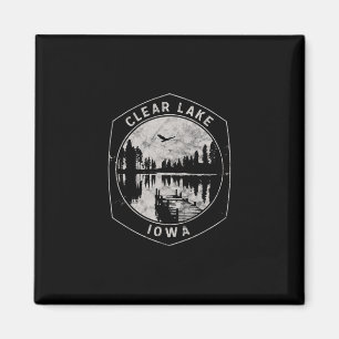 Vintage Clear Lake Iowa Outdoor-Urlaub Magnet