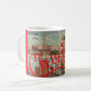 Vintage Cleveland Greetings Kaffeetasse