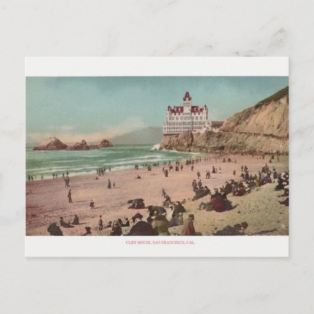 Vintage Cliff House San Francisco Post Card Postkarte (Vorderseite)