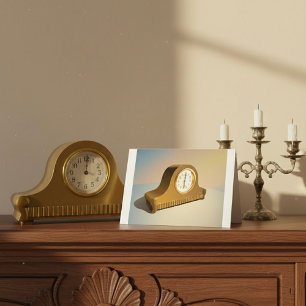 Vintage Clock Greeting Cards Karte