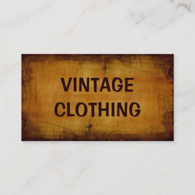 Vintage Clothing Business Card Visitenkarte (Vorderseite)