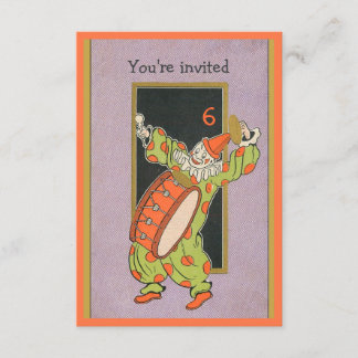 Vintage Clowattparty Einladung