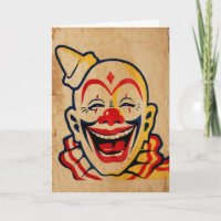 Vintage Clown-Geburtstagskarte
