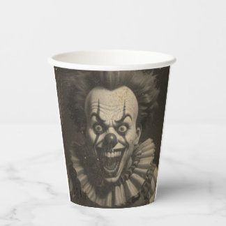 Vintage Clown-Party-Papiertücher Pappbecher