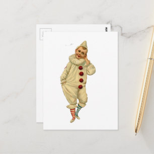 Vintage Clown Postkarte
