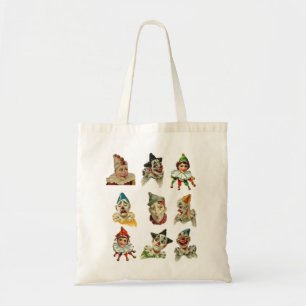 Vintage-Clowns-Gesicht-Design Tragetasche