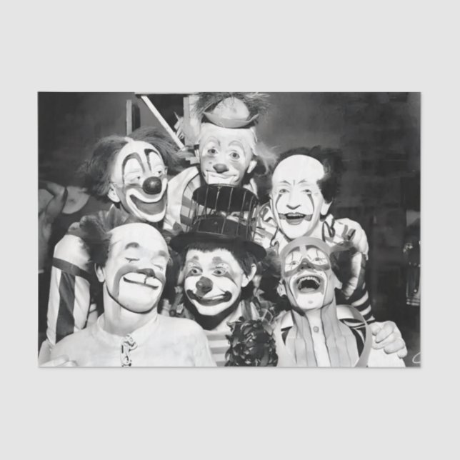 Vintage Clowns Seidenpapier (Vorderseite)