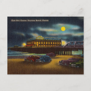 Vintage, Club Pier Casino, Daytona Beach, Florida Postkarte