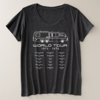 Vintage Coach Motorhome Weltreise Große Größe T-Shirt