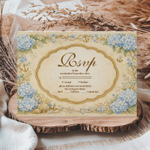 Vintage Coastal Hydrangea Quinceañera