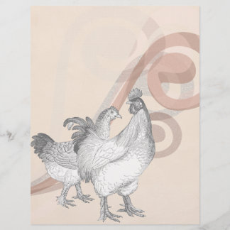 Vintage Cochin-Hühner