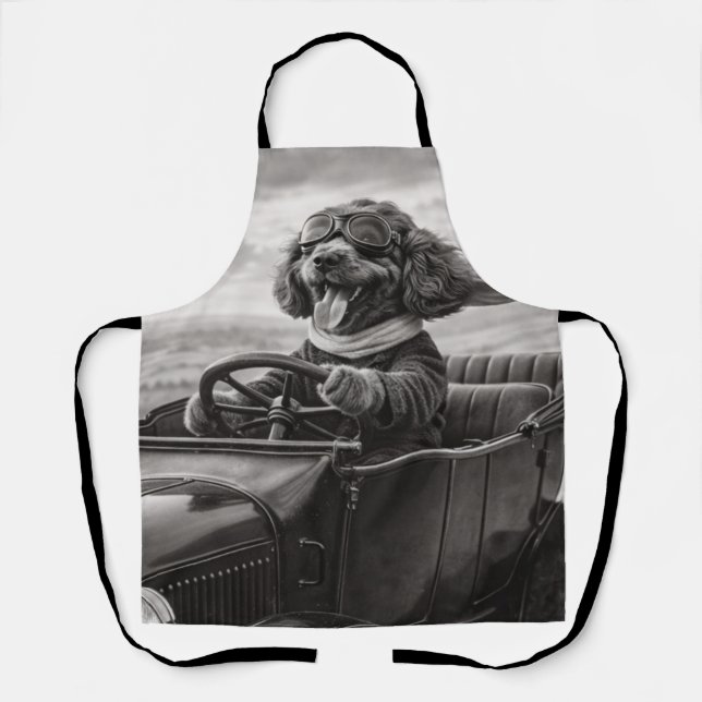 Vintage Cockapoo-Kochlatz - Retro Küchengeschenk Schürze (Vorderseite)