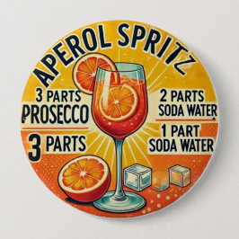 Vintage cocktail Aperol Spritz  Button