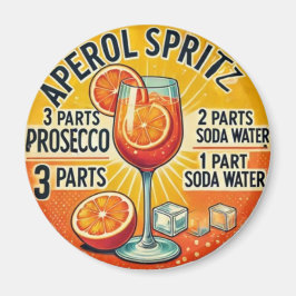 Vintage cocktail Aperol Spritz  Magnet