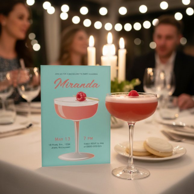 Vintage Cocktail Bachelorette Party Invitation  Einladung (Von Creator hochgeladen)