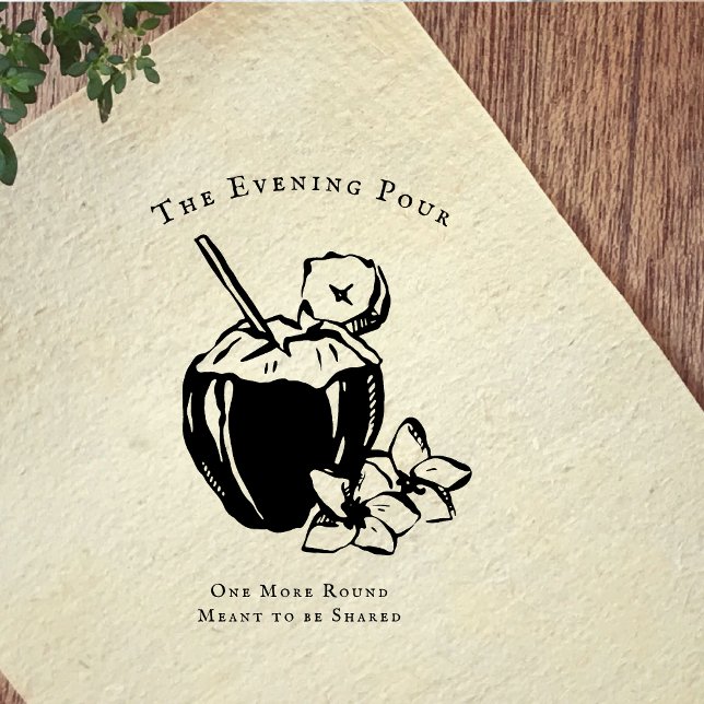 Vintage Cocktail Illustration Rubber Stamp Gummistempel (Von Creator hochgeladen)