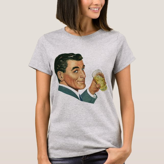 Vintage Cocktails Getränke, Getränke für Männer T-Shirt (Vorderseite)