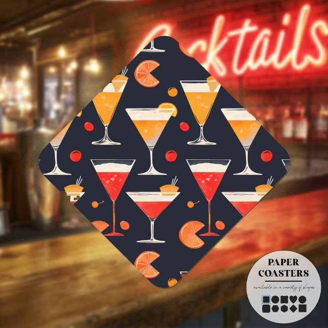 Vintage Cocktailstunde Untersetzer (Von Creator hochgeladen)