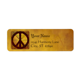 Vintage Codex Custom Peace Sign Address Labels
