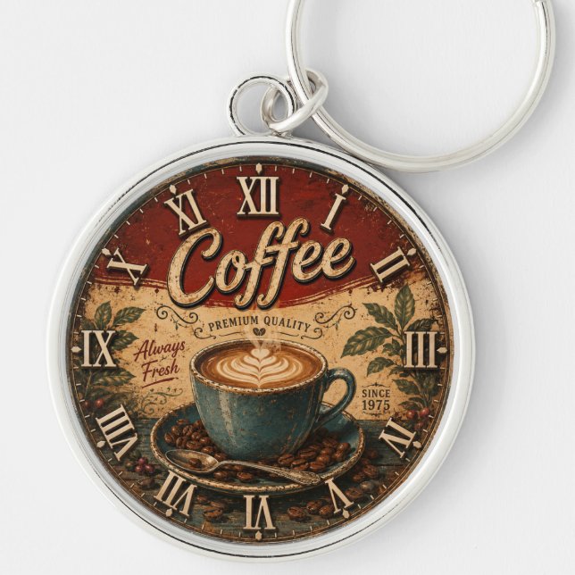 Vintage Coffee  Schlüsselanhänger (Vorne)